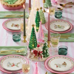 Merry Marcel Moose 4-Piece Dessert Plate Set