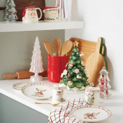 Merry Marcel Moose 4-Piece Dessert Plate Set