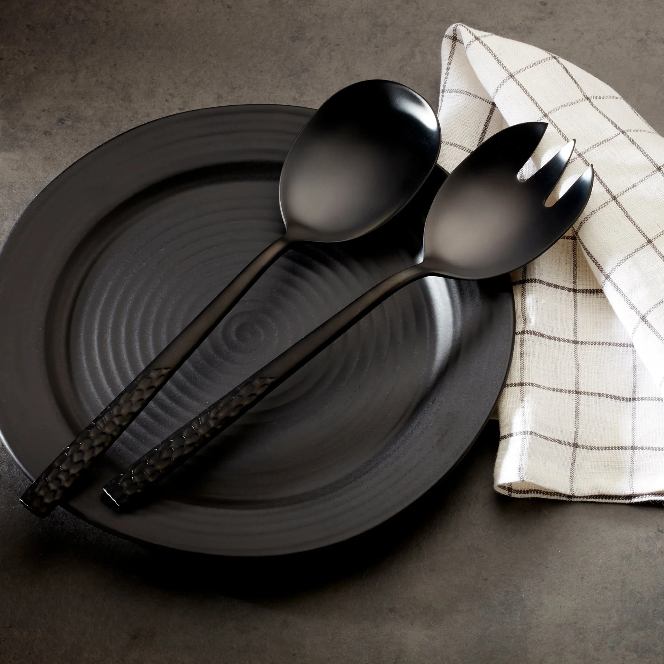Mezze Midnight 2-Piece Salad Servers