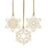 Mini Snowflake 3-Piece Ornament Set