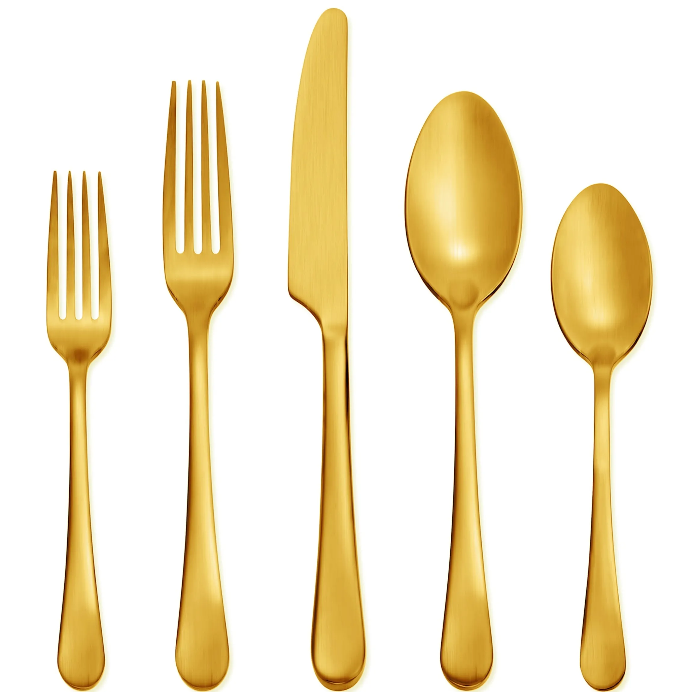 Mirabella Gold Titanium Satin 20-Piece Flatware Set
