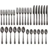 Mirabella Gunmetal Satin 30-Piece Flatware Set