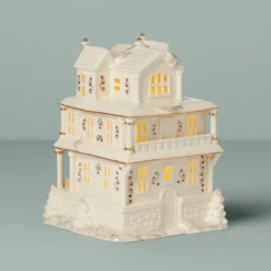 Mistletoe Park Victorian House Lit Figurine