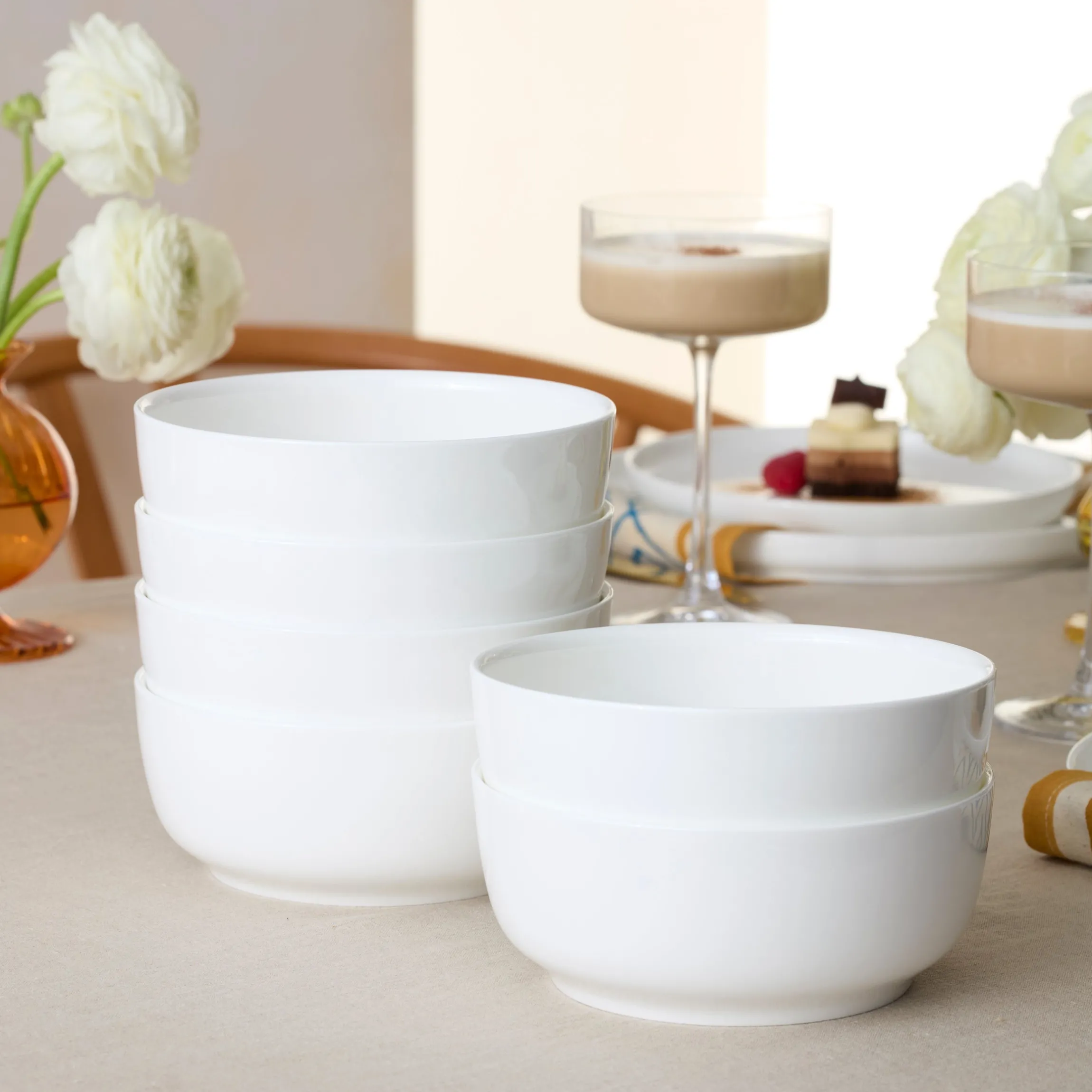 Modern White 18-Piece Dinnerware Set