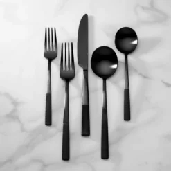 Modulus Black Satin 20-Piece Flatware Set