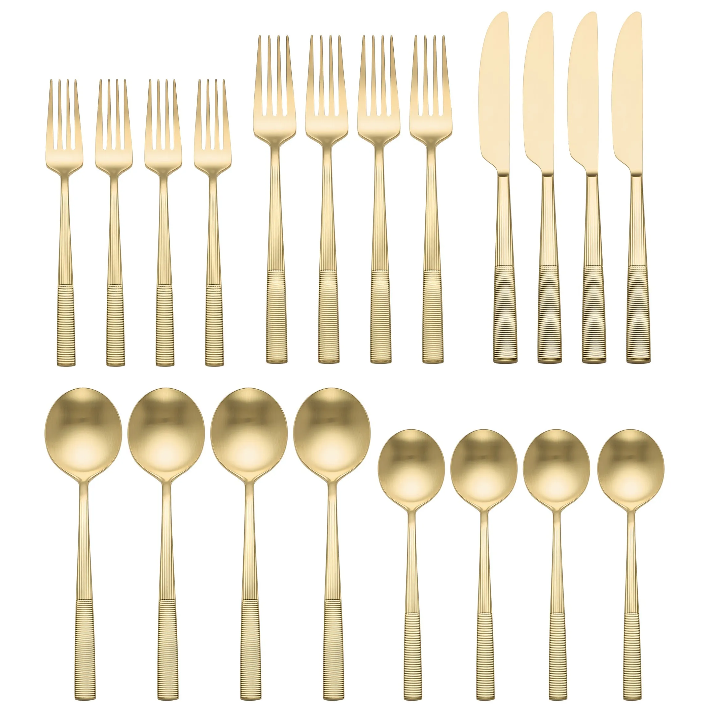 Modulus Champagne Satin 20-Piece Flatware Set