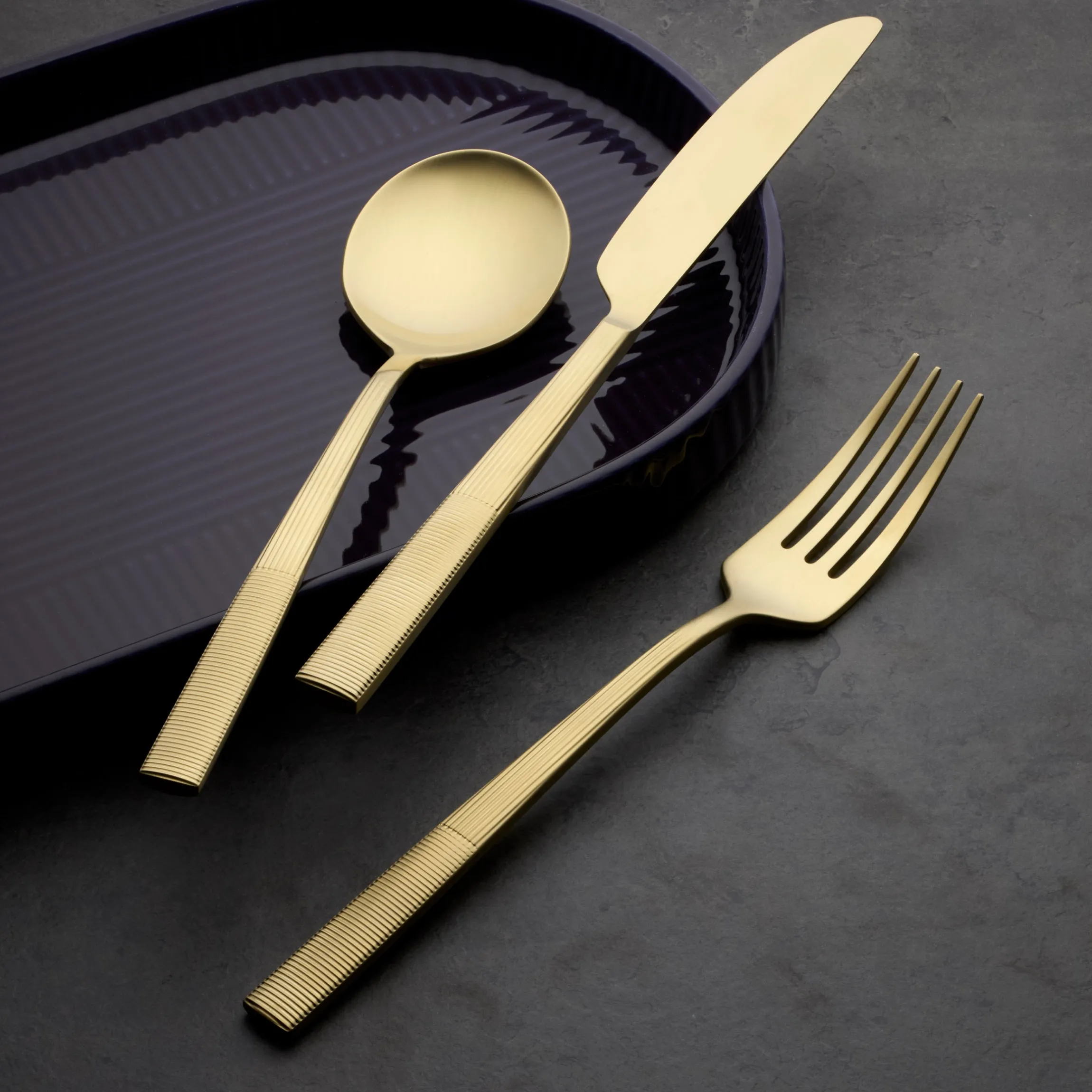 Modulus Champagne Satin 20-Piece Flatware Set
