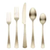 Morgan Champagne Satin 20-Piece Flatware Set