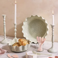 Nera Light Green Medium Candle Holder