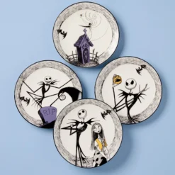 Nightmare Before Christmas Accent Plates, Set of 4