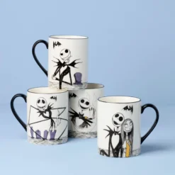 Nightmare Before Christmas Mugs, Set of 4