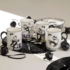 Nightmare Before Christmas Mugs, Set of 4