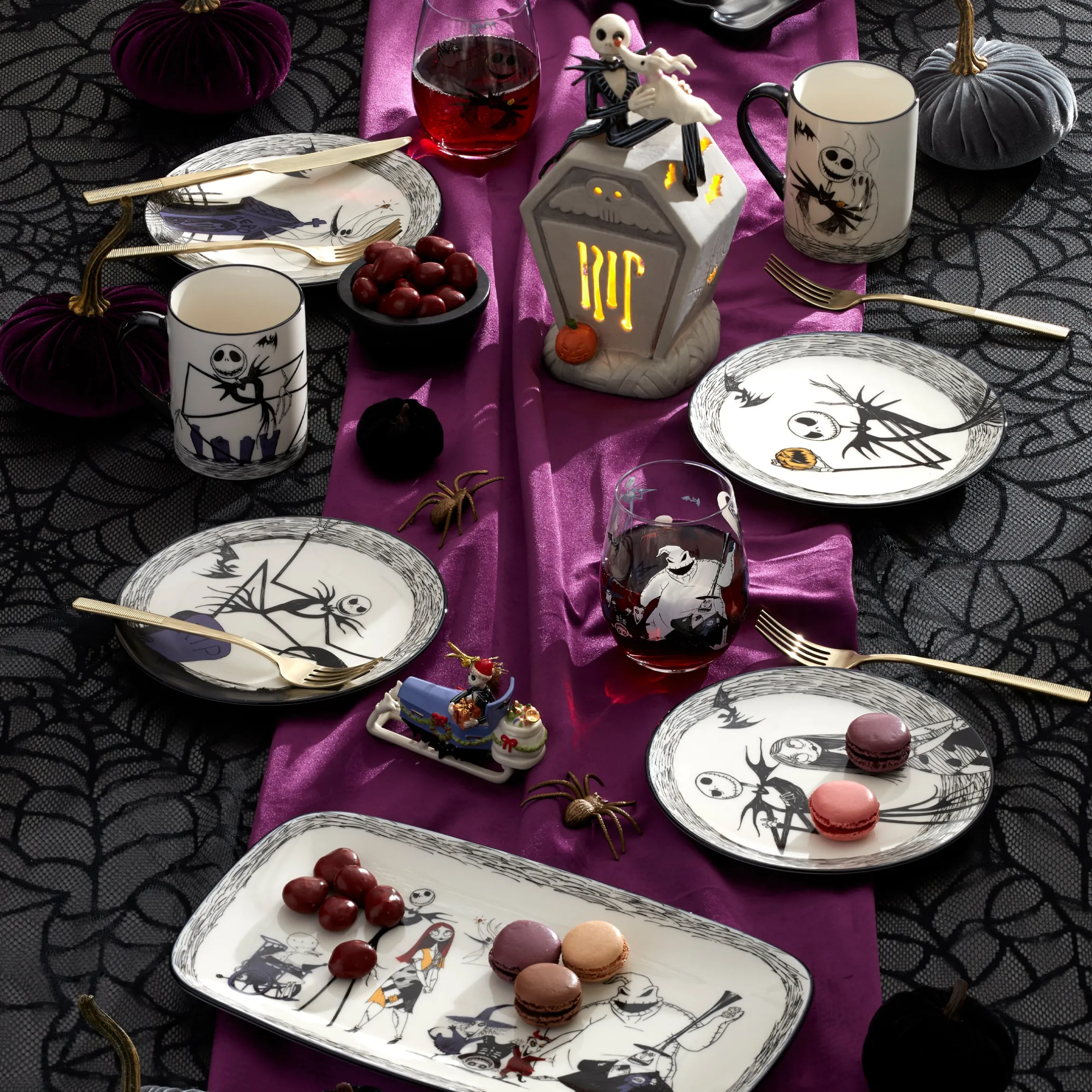 Nightmare Before Christmas Mugs, Set of 4