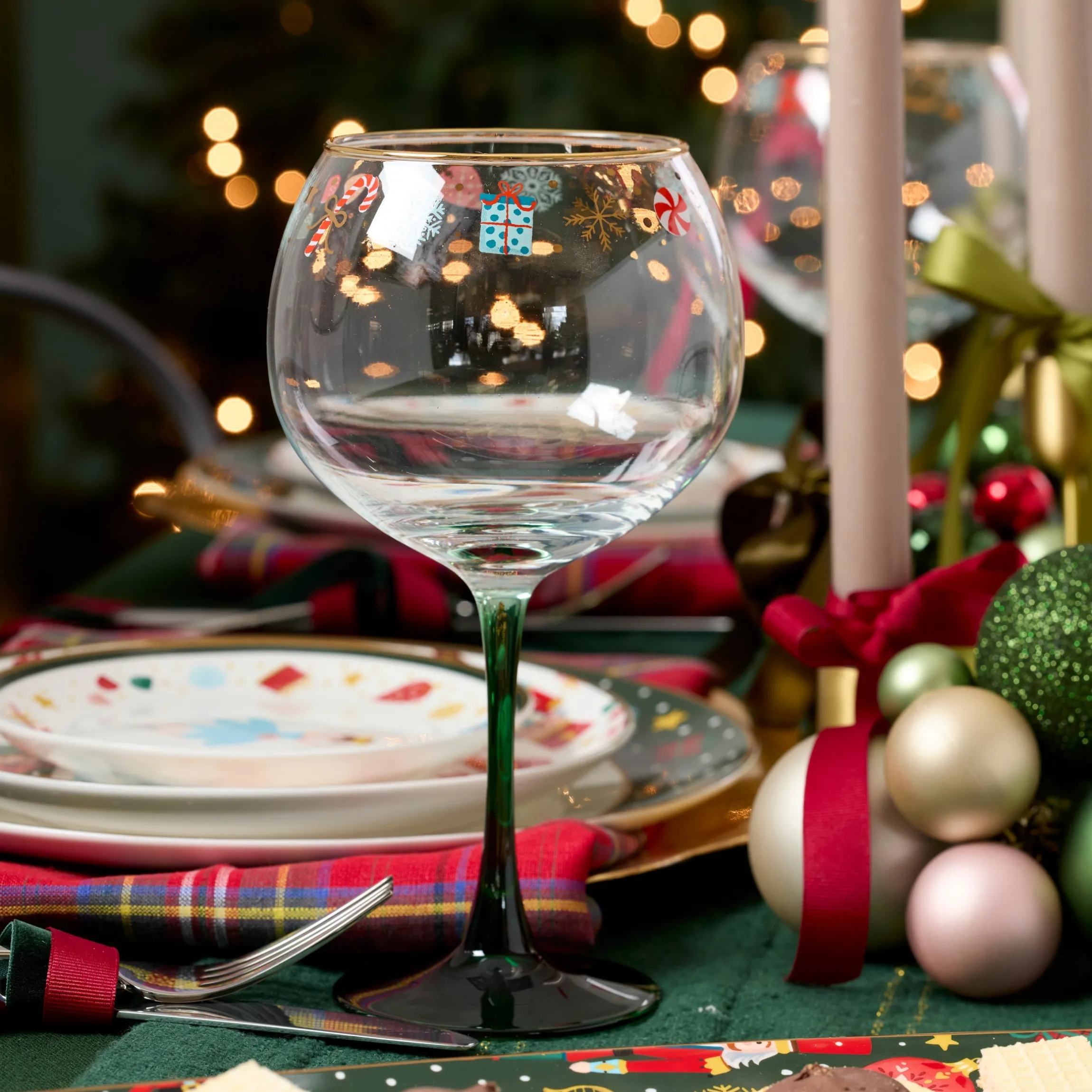 Nutcracker Ballet Balloon Wine Glasses, Set of 4