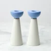 Oak Street Candlestick Holders, Set of 2