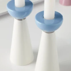 Oak Street Candlestick Holders, Set of 2