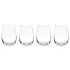 5 O'Clock Stemless Wine Glasses, Set of 4