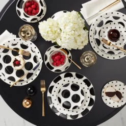 On The Dot 12-Piece Dinnerware Set