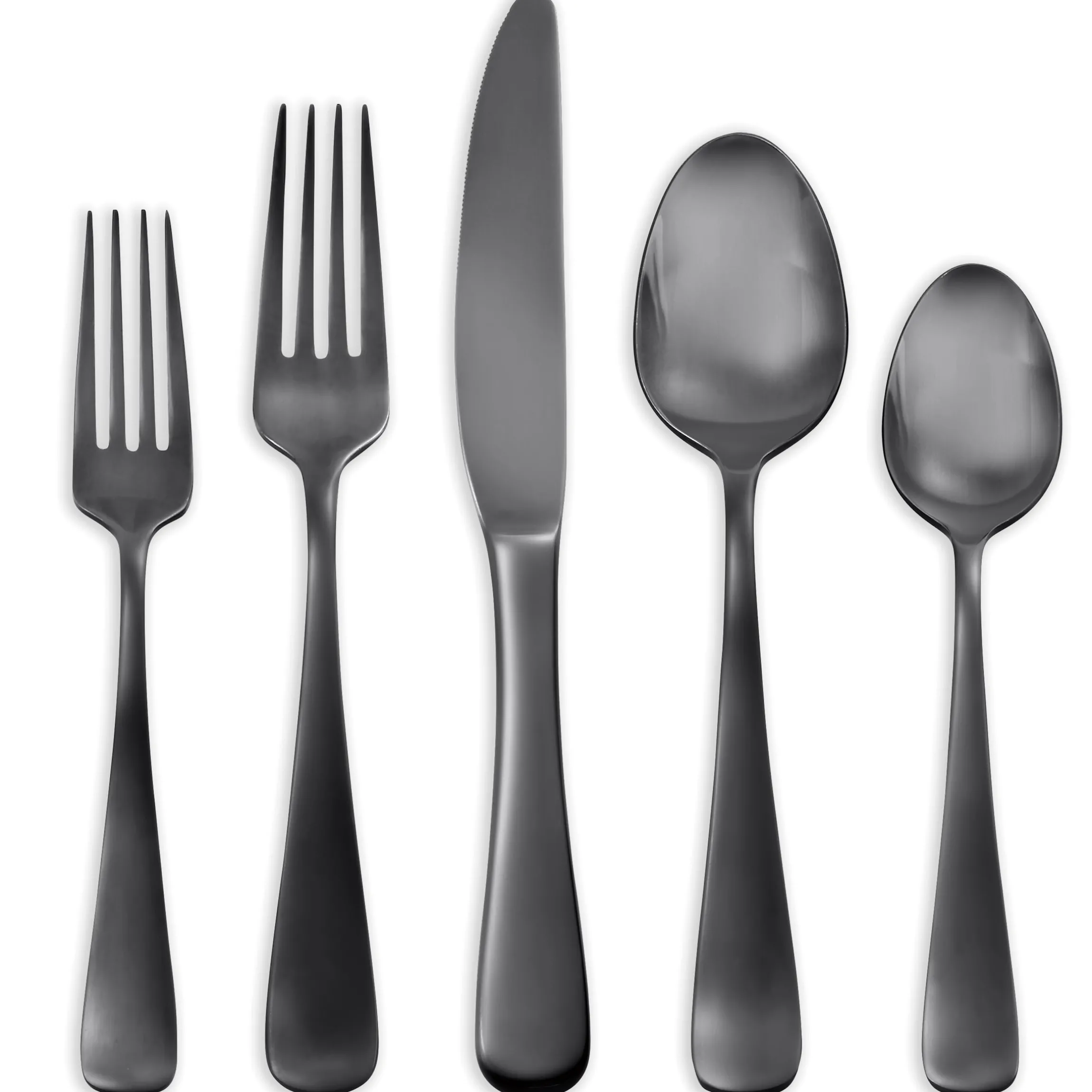 Opera Black Titanium 30-Piece Flatware Set
