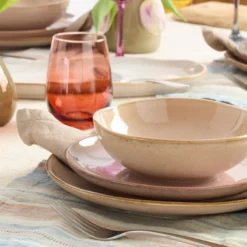 Organic Shades Clay 12-Piece Dinnerware Set