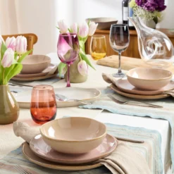 Organic Shades Clay 12-Piece Dinnerware Set