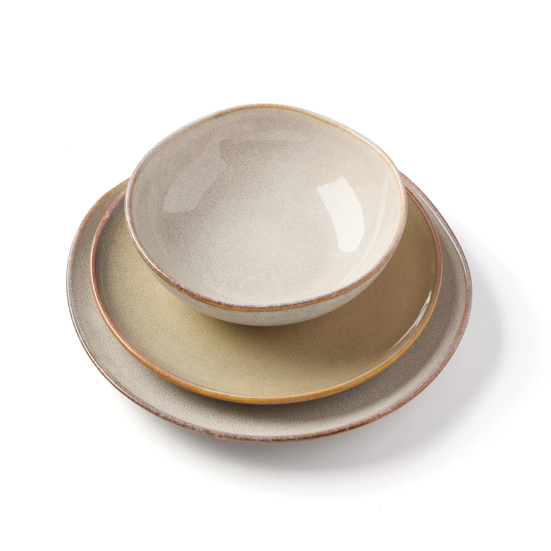Organic Shades Oatmeal 18-Piece Dinnerware Set