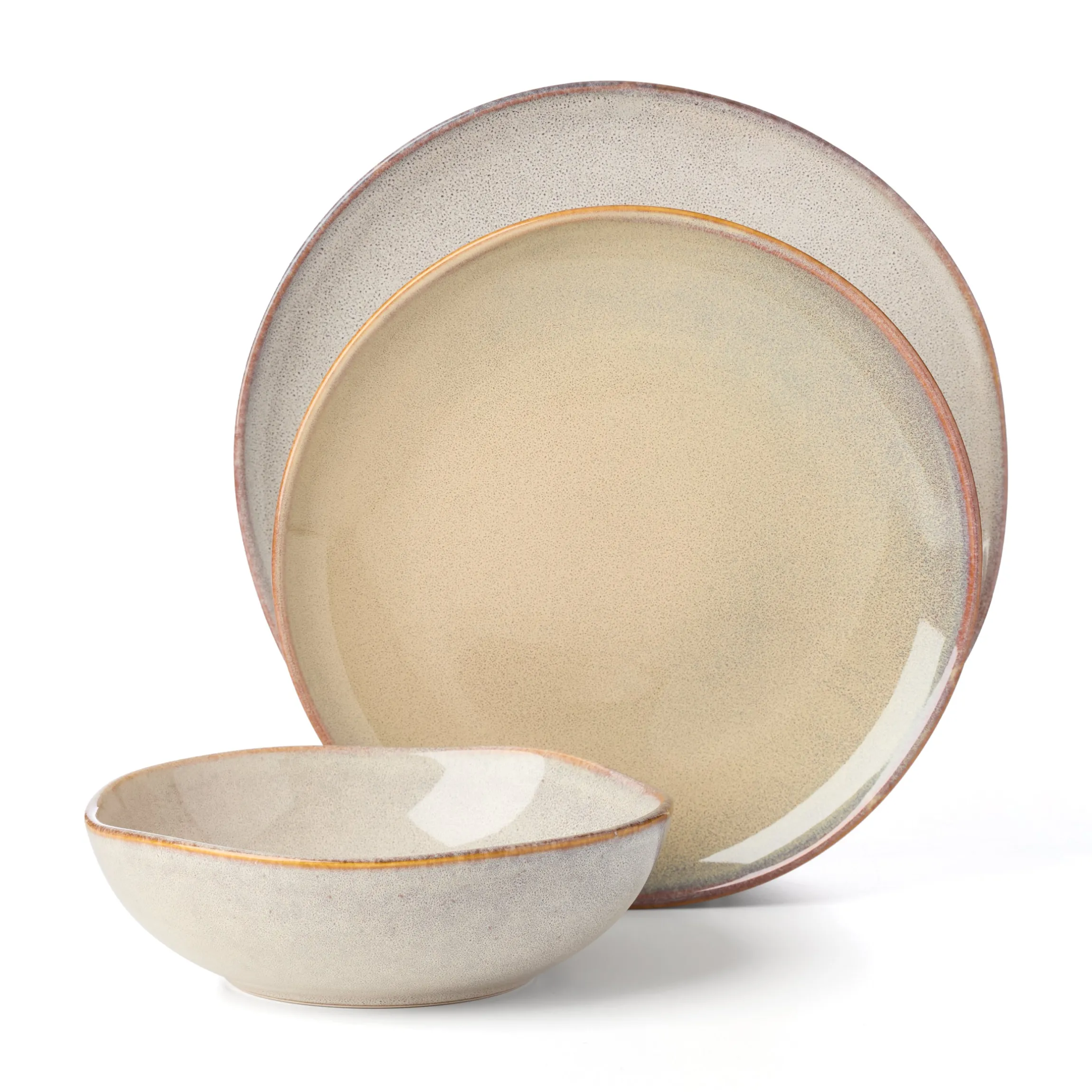 Organic Shades Oatmeal 18-Piece Dinnerware Set