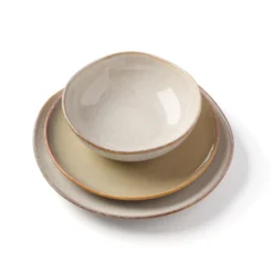 Organic Shades Oatmeal 12-Piece Dinnerware Set