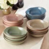 Organic Shades Sage Green Pasta Bowls, Set of 4