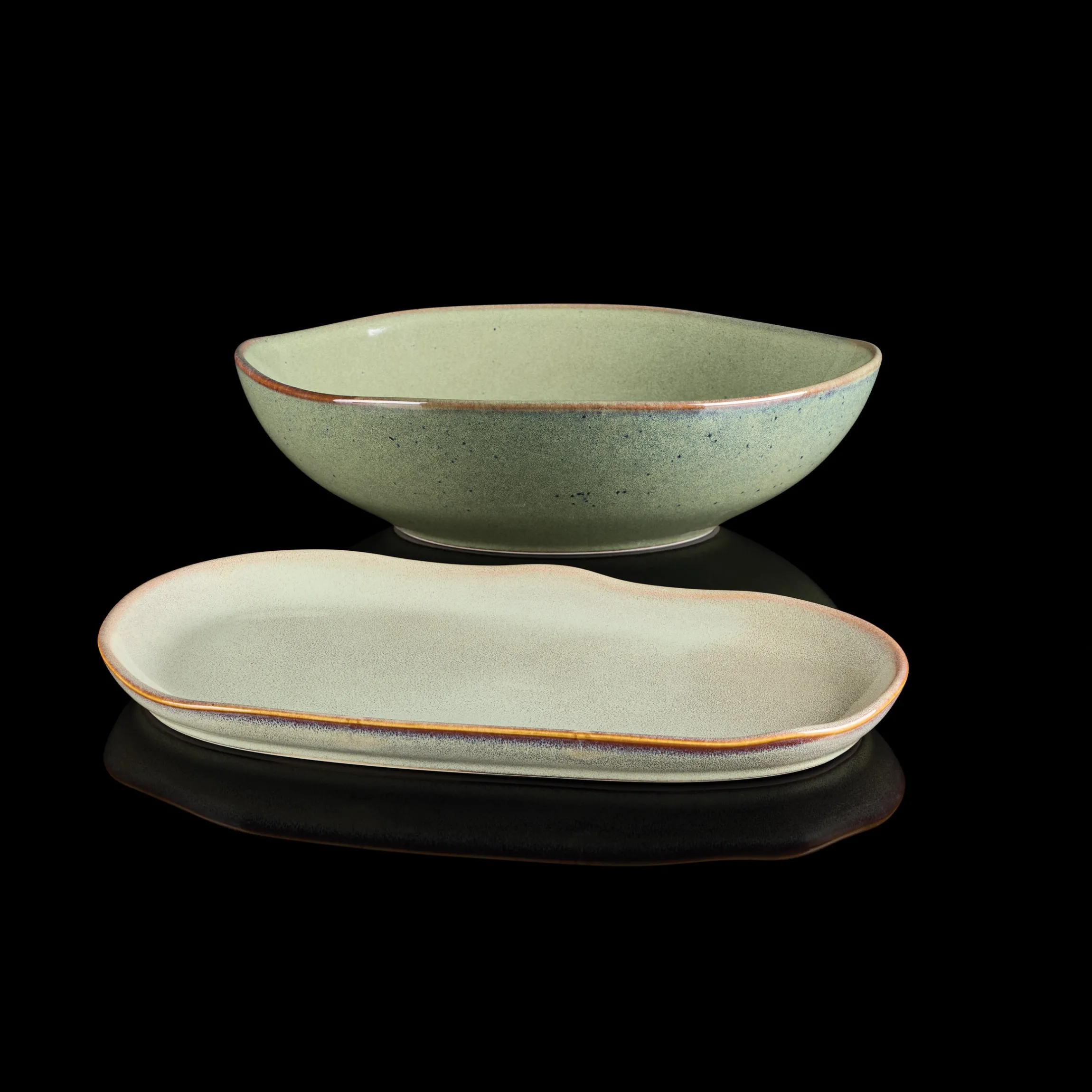 Organic Shades Sage Green 2-Piece Serving Set