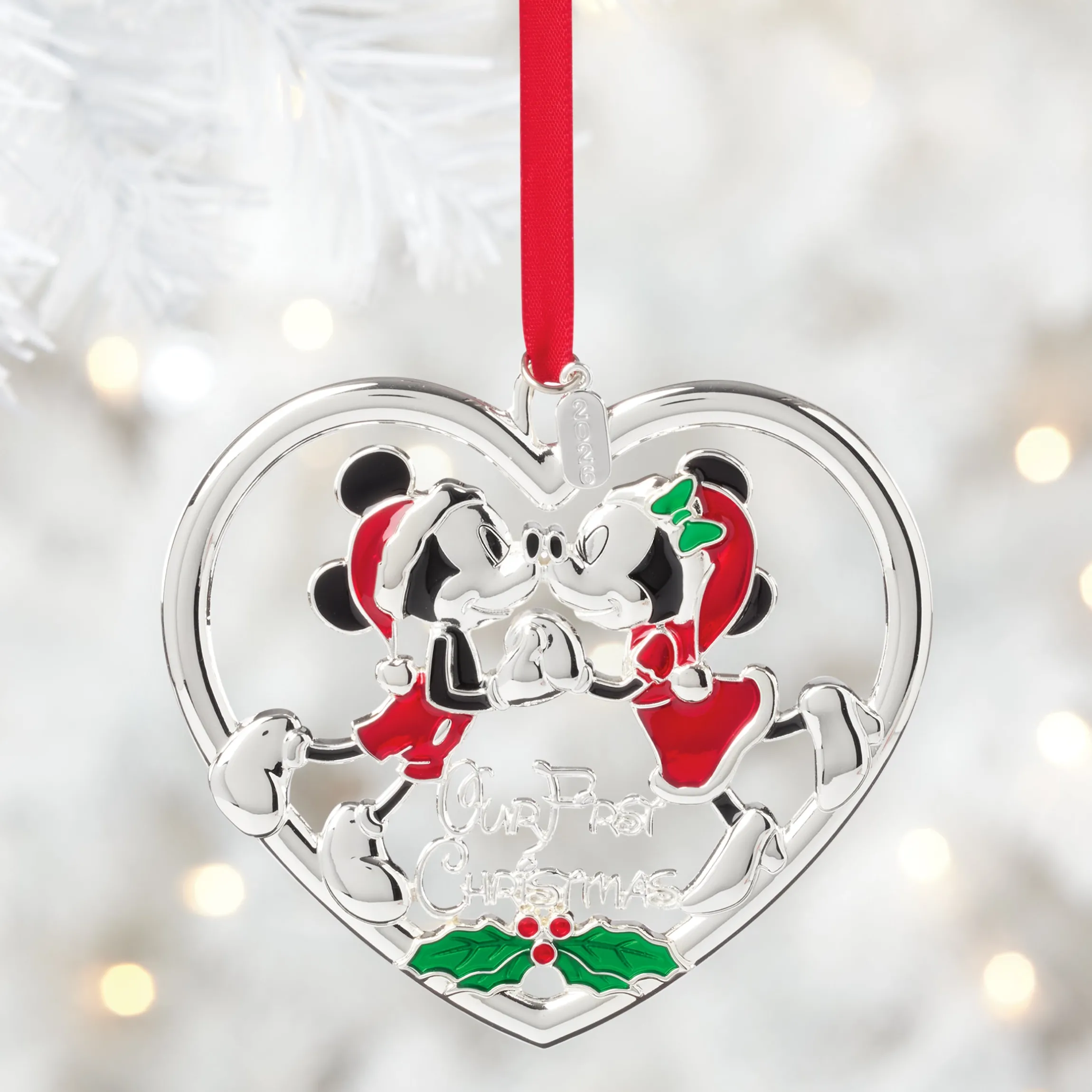2026 Our 1st Christmas Mickey & Minnie Mouse Metal Ornament