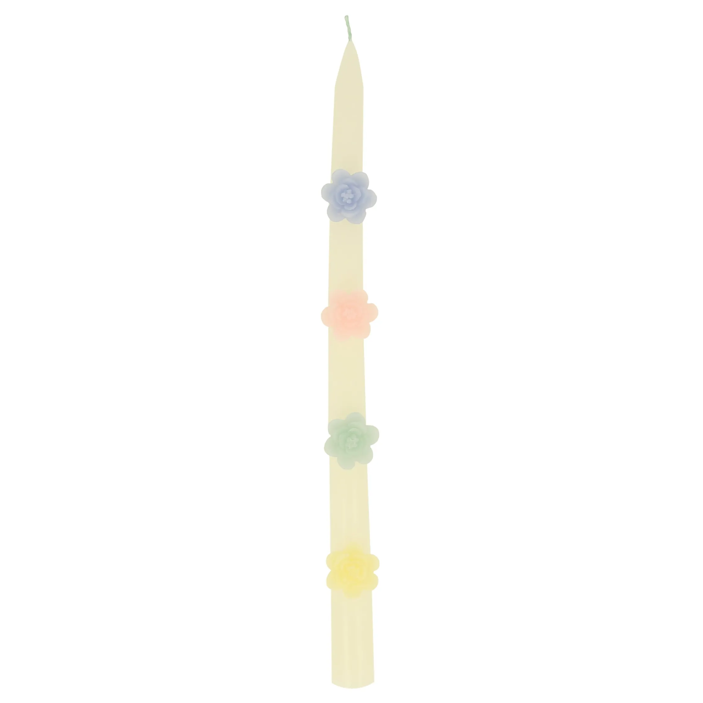 Pastel Flowers Taper Candles, Set of 2