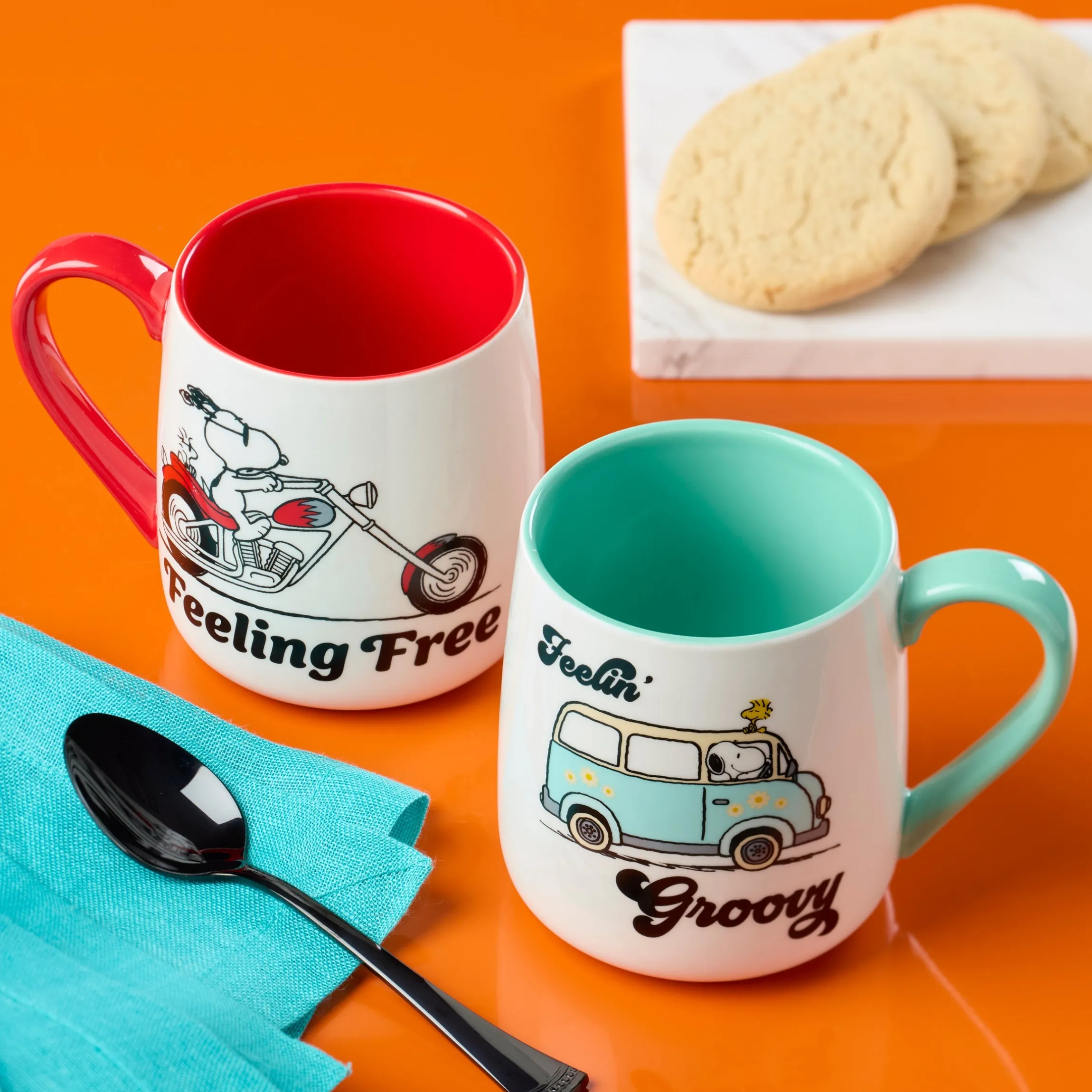 Peanuts Mugs Groovy-Feeling Free, Set of 2