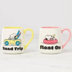 Peanuts Mugs Road Trip-Float On, Set of 2