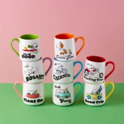 Peanuts Mugs Road Trip-Float On, Set of 2