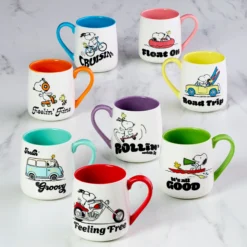 Peanuts Mugs Rollin'-All Good, Set of 2