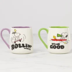 Peanuts Mugs Rollin'-All Good, Set of 2