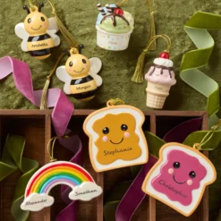 Personalized Bees 2-Piece Ornament Set