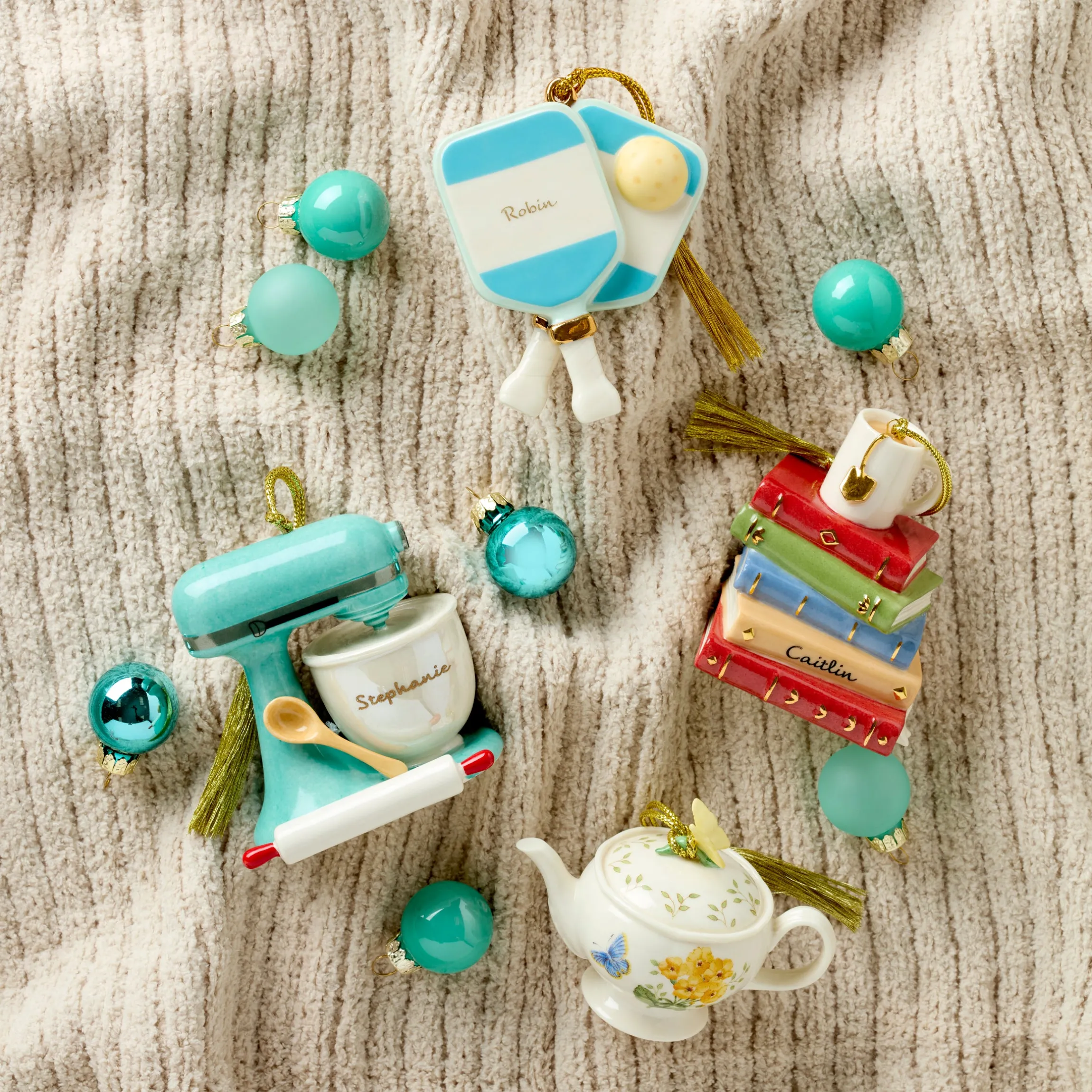 Personalized Bookworm Ornament