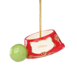 Personalized Cat Bowl Ornament