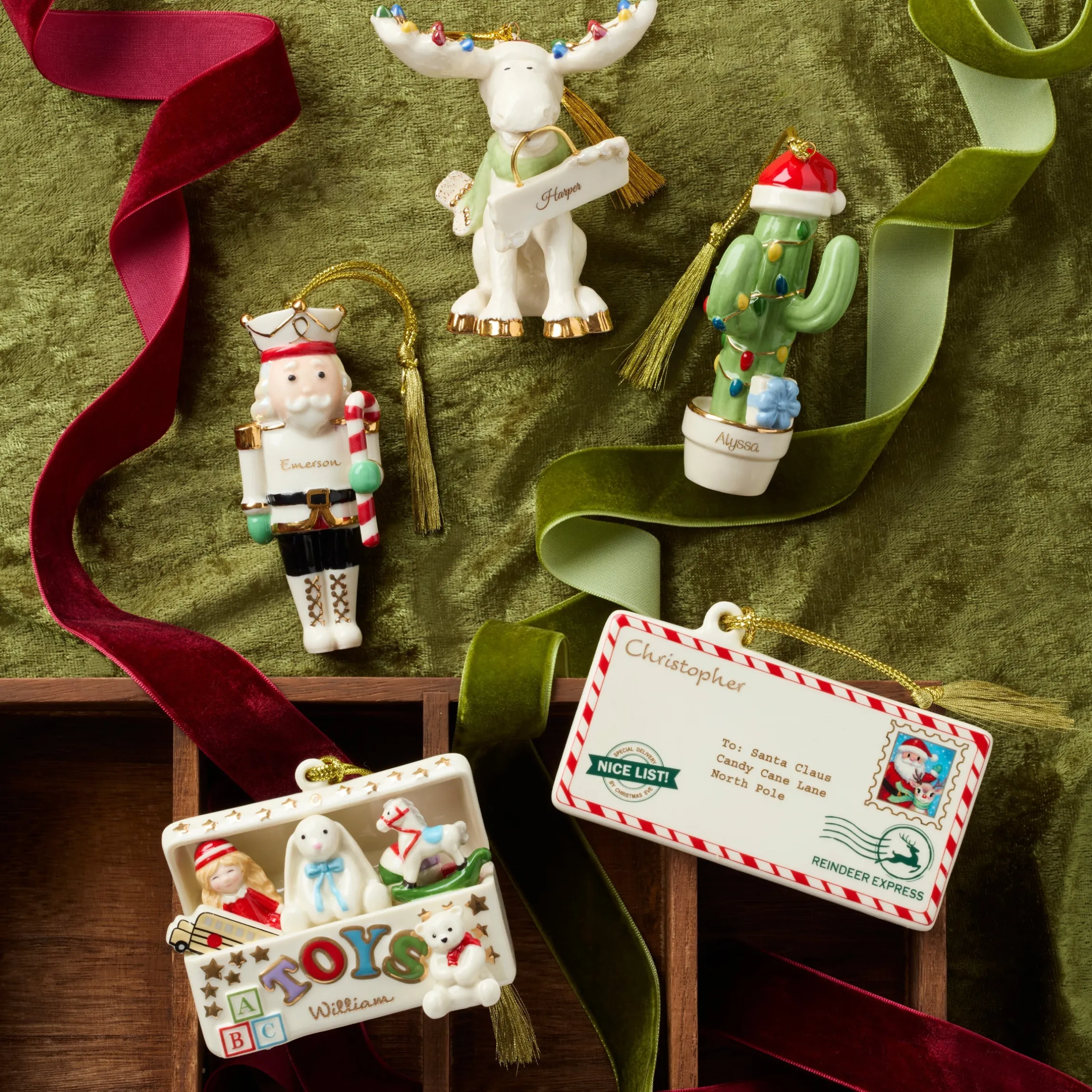 Personalized Christmas Cactus Ornament