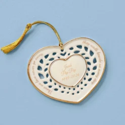 Personalized In Loving Memory Memorial Heart Ornament
