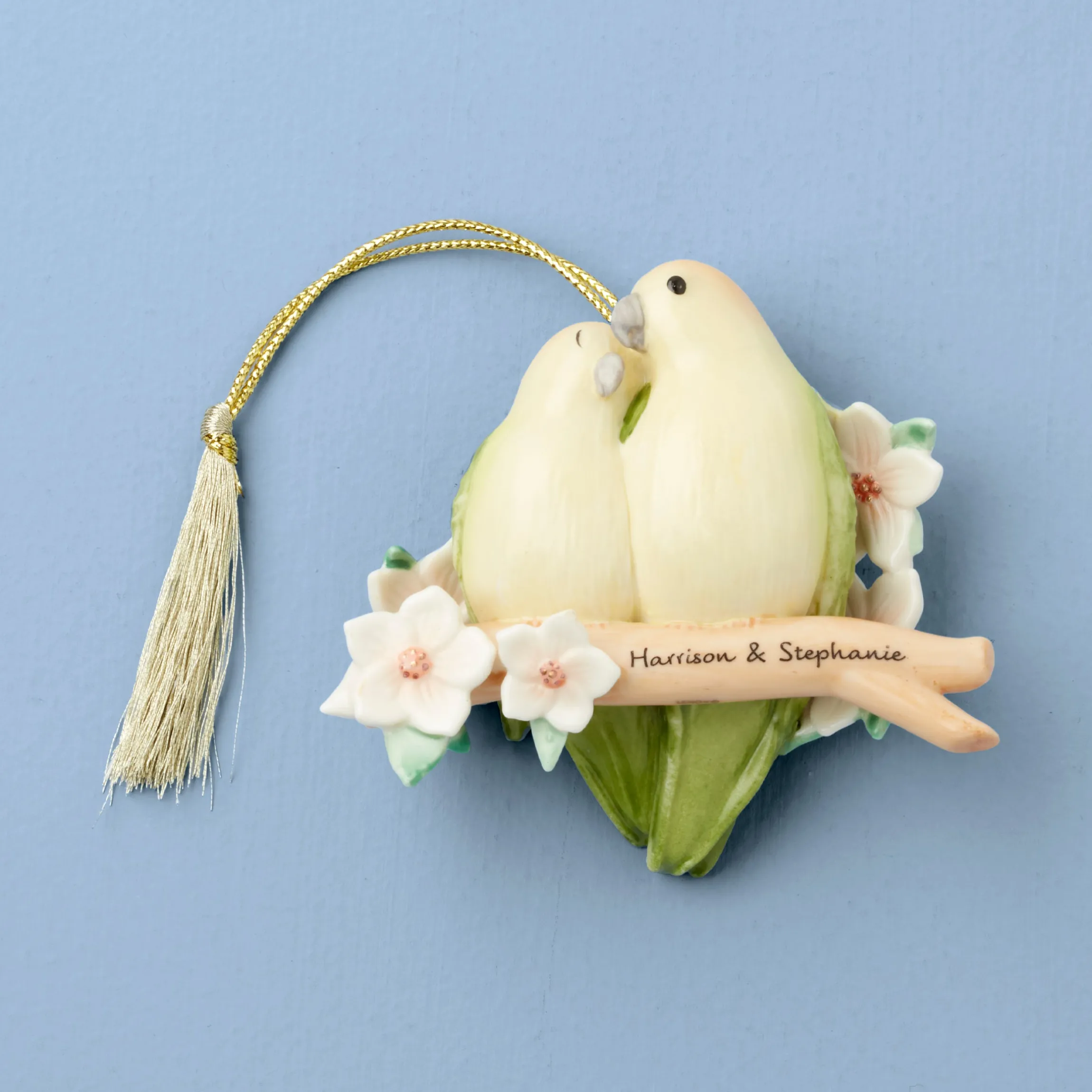 Personalized Love Birds Ornament
