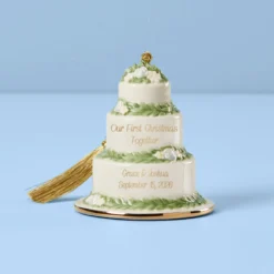 Personalized 1st Christmas Cake Ornament
