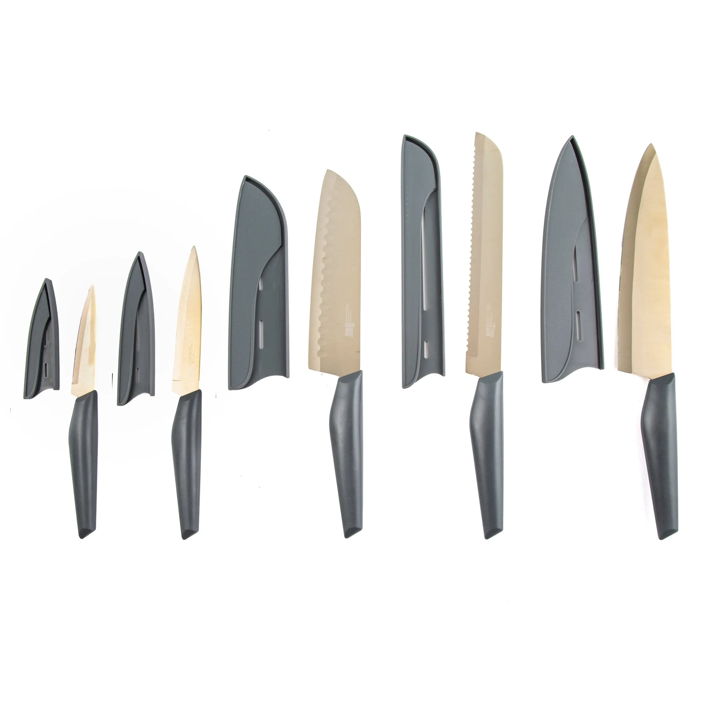 10-Piece Cutlery Set in Grey and Champagne