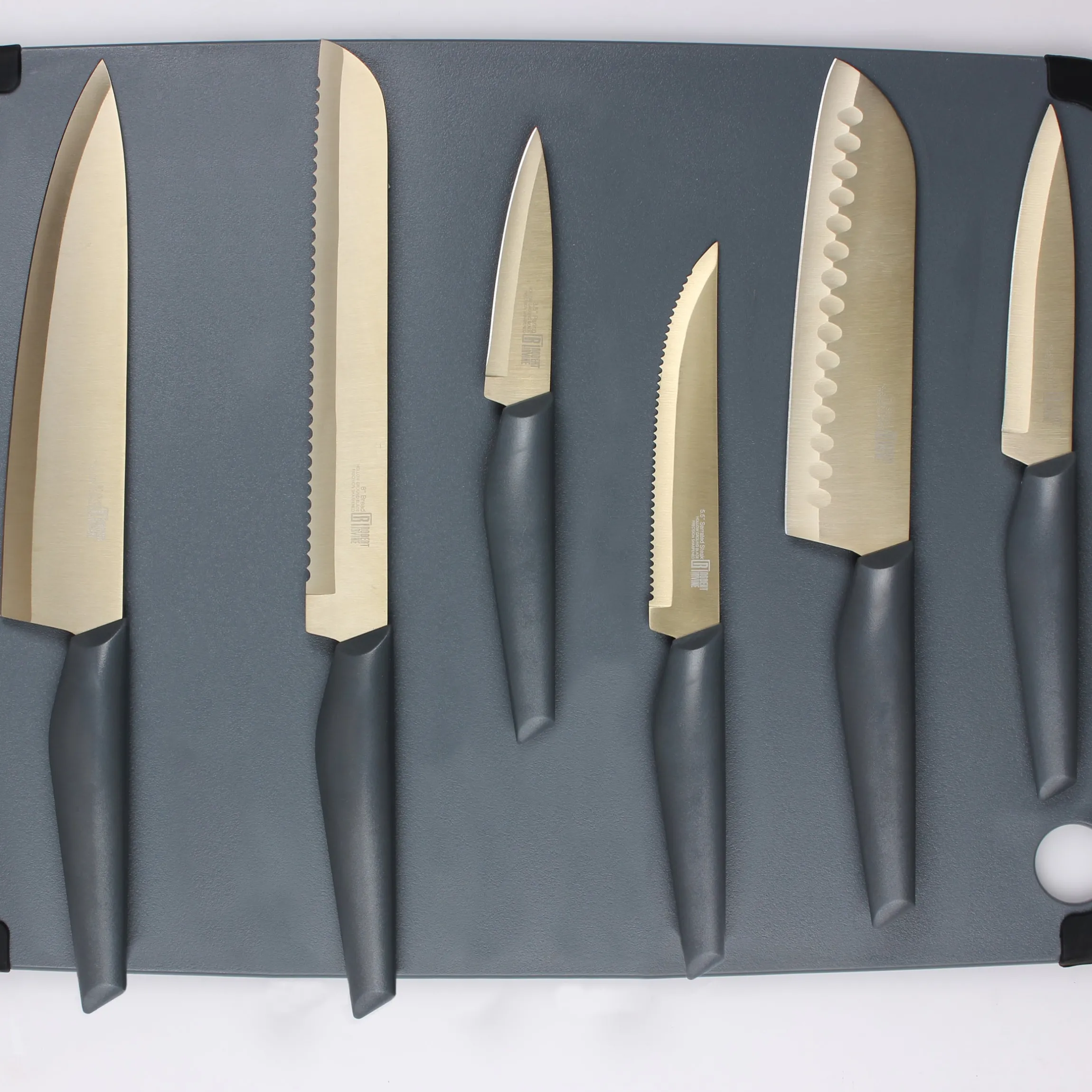 10-Piece Cutlery Set in Grey and Champagne