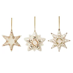 Pierced Star Ornaments Set of 3