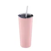 Pink Insulated Tumbler with Straw