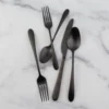 Poet Black Satin 20-Piece Flatware Set