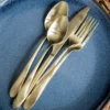 Poet Champagne Satin 20-Piece Flatware Set